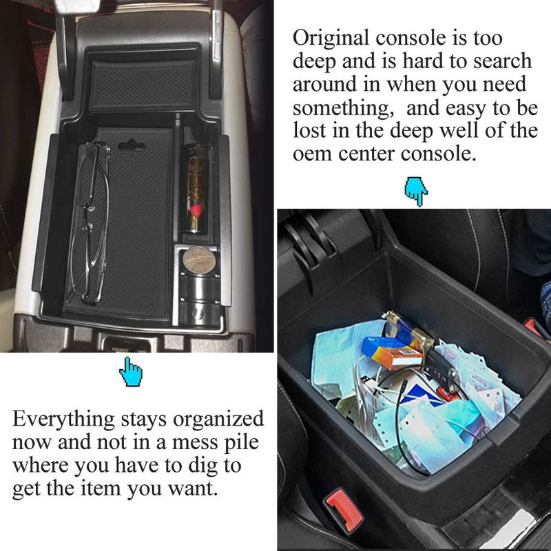 Vesul Center Console Armrest Storage Box Compatible with Honda Civic 2012 2013 2014 2015 ABS Tray Insert Organizer Glove Pallet - Image 1